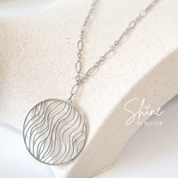 Wave Medallion Necklace