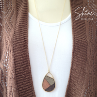 Canmore Wood Teardrop Necklace