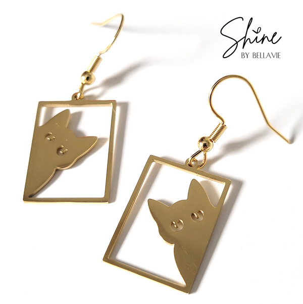 Ziggy Cute Cat Drop Earrings
