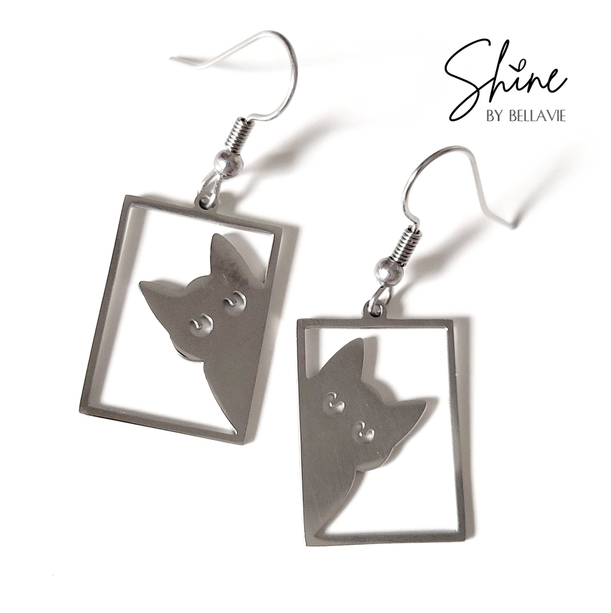 Ziggy Cute Cat Drop Earrings