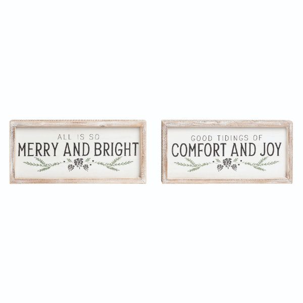 Rustic Christmas Wood Framed Wall Art