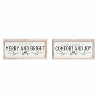 Rustic Christmas Wood Framed Wall Art