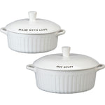 Stoneware Covered Casserole