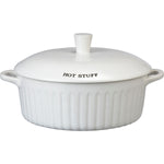 Stoneware Covered Casserole