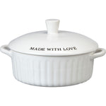 Stoneware Covered Casserole