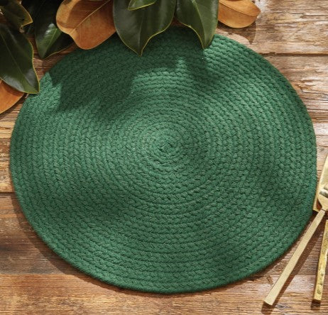 Placemat Essex Round Green