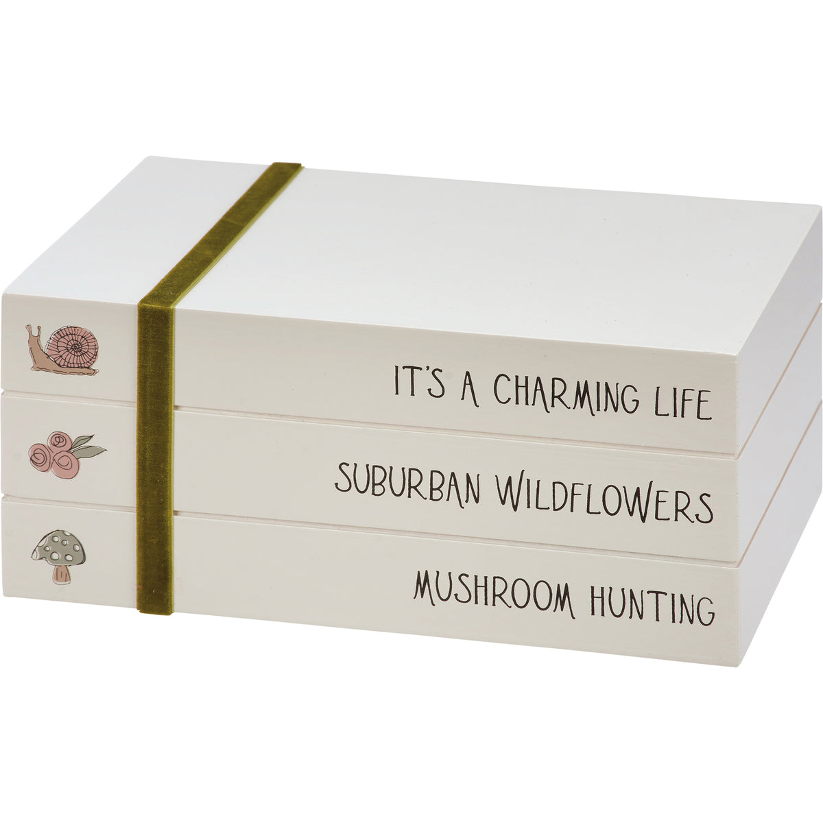 Wildflowers Stacked Faux Books