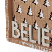 Inset Box Sign Believe