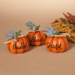 Metal Leaf Resin Pumpkin Orange