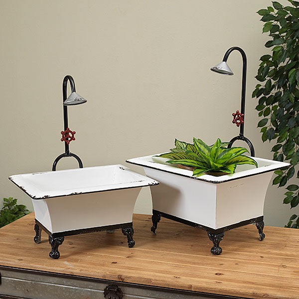 Metal Tub Planter