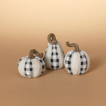 Burlap and Buffalo Plaid Resin Pumpkin