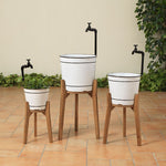 Metal Faucet Planter
