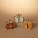 Cable Knit Textured Pumpkin Block