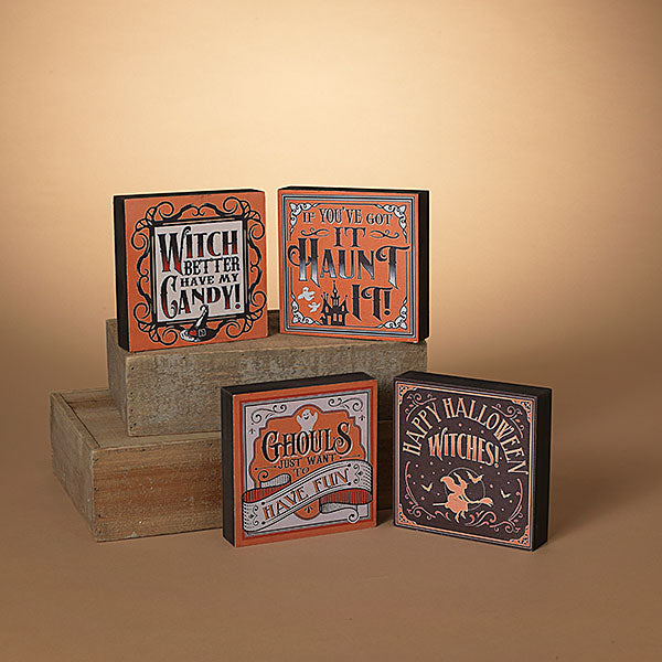 Halloween Block Sign
