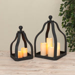 Black Wood Open Lantern