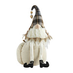 Gnome Sitting On Pumpkin