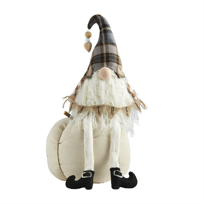 Gnome Sitting On Pumpkin