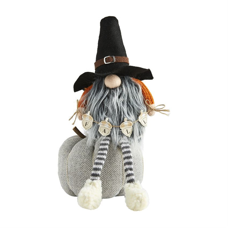 Gnome Sitting On Pumpkin