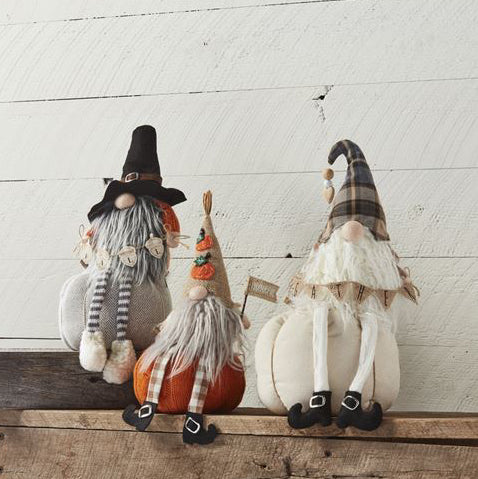Gnome Sitting On Pumpkin