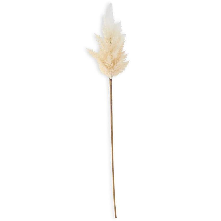 Flocked Pampas Grass Branch 35"