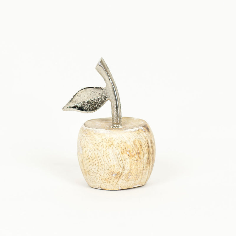 Mango Wood And Metal Apple