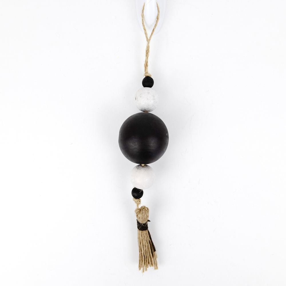 Wood Bead Tassel Ornament