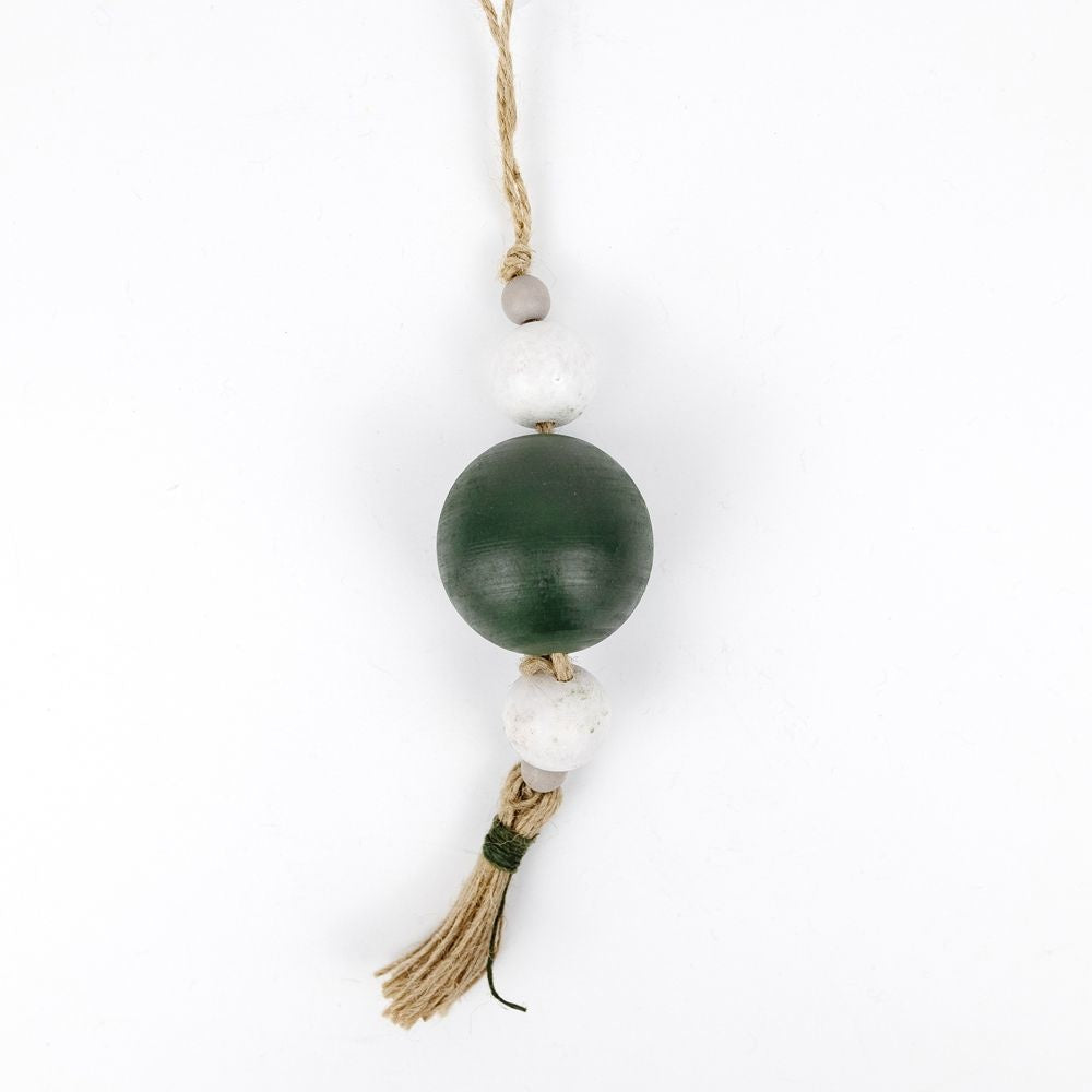 Wood Bead Tassel Ornament