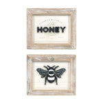 Reversible Honey and Bee Wood Sign