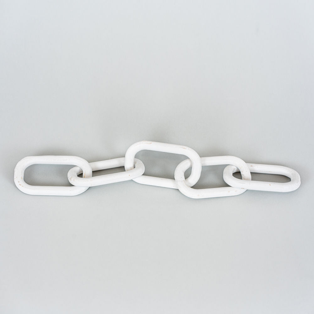Wood Chain Links White