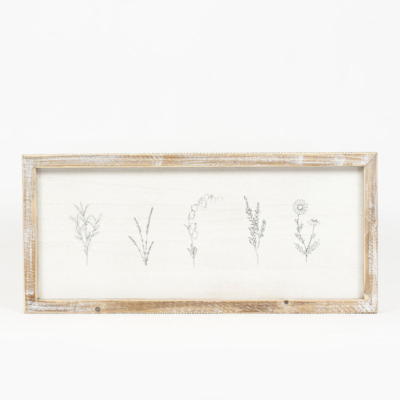 Reversible Wood Hello Spring and Flower Sign