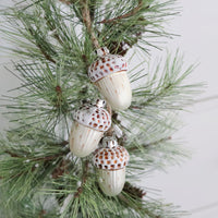 Glass Acorn Pinecone Trio Ornament