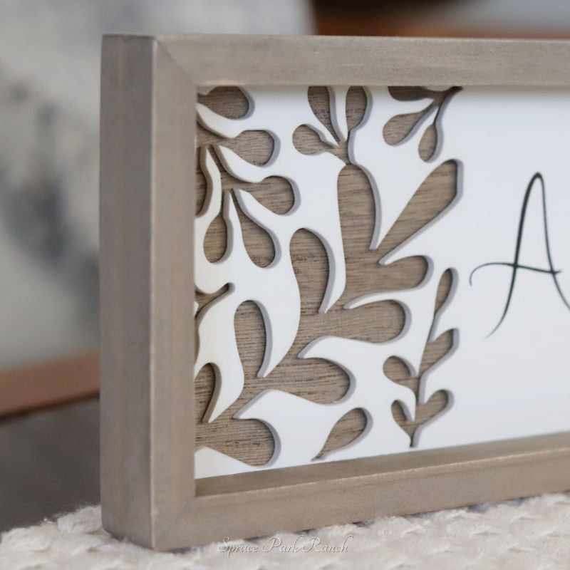 Wood Cutout Autumn Blessings Sign