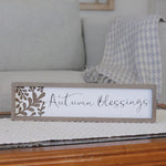 Wood Cutout Autumn Blessings Sign