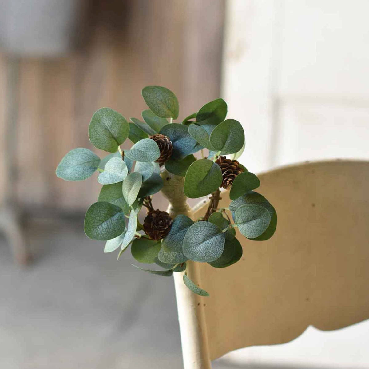 Cone Dashed Eucalyptus Candle Ring