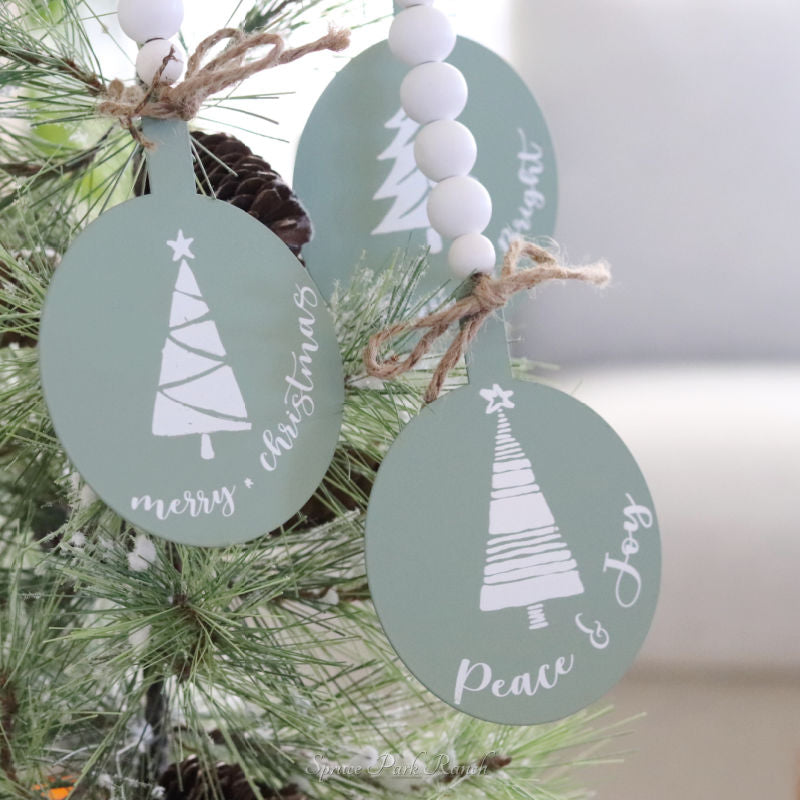 Beaded Tree Disc Ornament