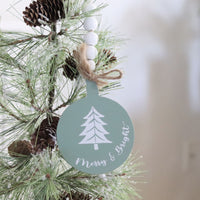 Beaded Tree Disc Ornament