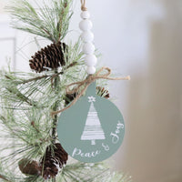 Beaded Tree Disc Ornament