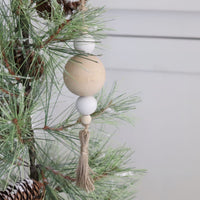 Wood Bead Tassel Ornament