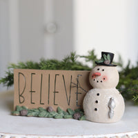 Believe Snowman Shelf Sitter
