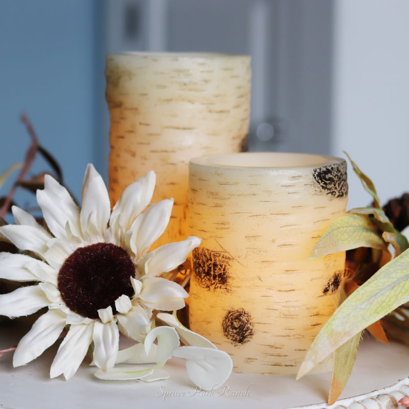 Glow Wick Birch Finish Candle Warm Glow