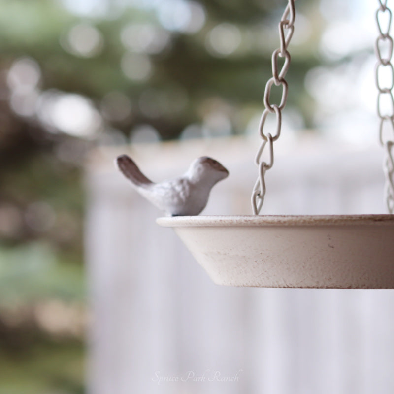Hanging Bird Feeder White