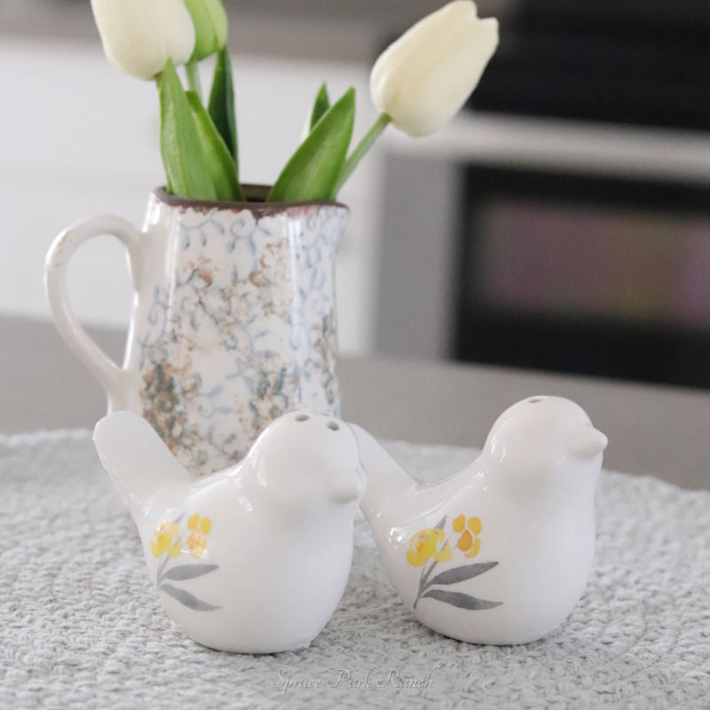 Ceramic Bird Salt and Pepper Set