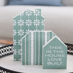 Decorative Wood Block House Set