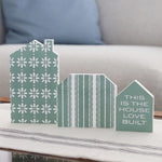 Decorative Wood Block House Set