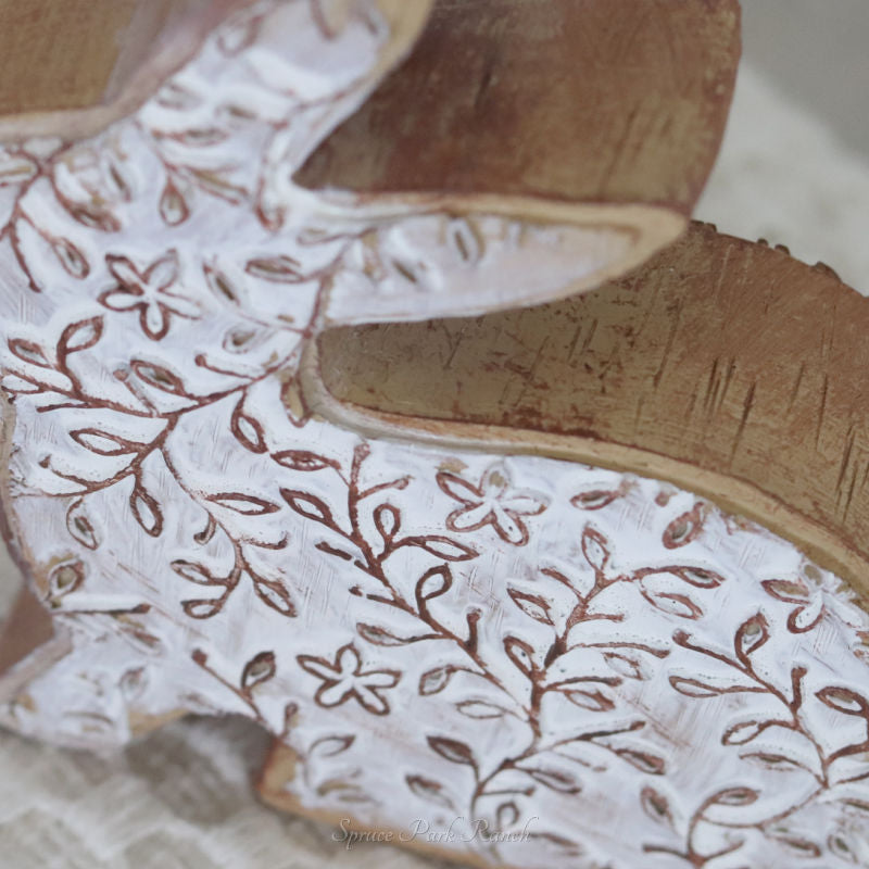 Botanical Resin Bunny Double Sided