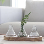 Bud Vase on Wood Tray