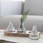 Bud Vase on Wood Tray