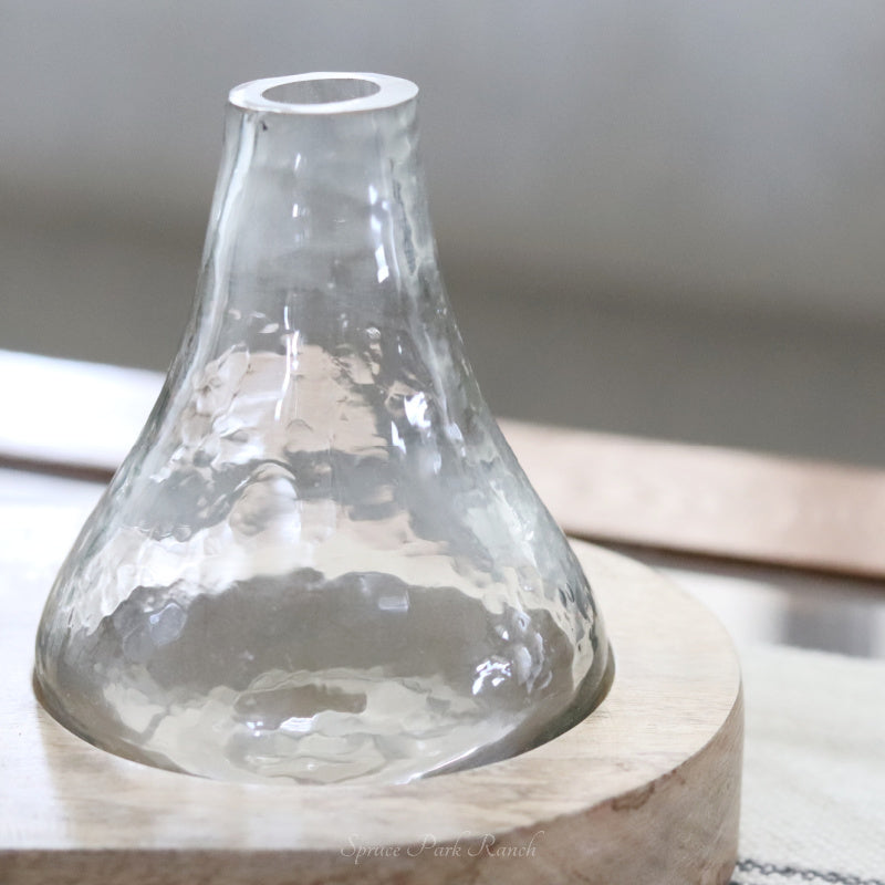 Bud Vase on Wood Tray