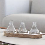 Bud Vase on Wood Tray