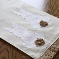 Embroidered Bunny Table Runner